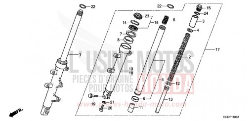 GABEL, VORNE CBR250RAB de 2011